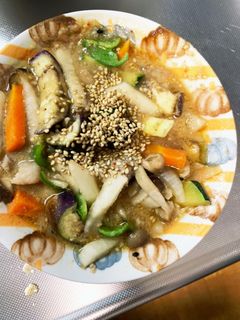 焼肉タレ味噌うどん味豚こま大根青椒肉絲風-レシピのメイン写真