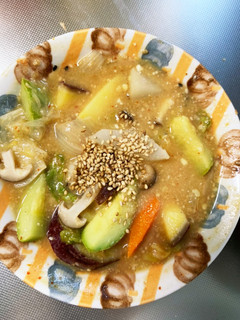 根菜万能麺のすごだれ炒め味温野菜サラダ-レシピのメイン写真