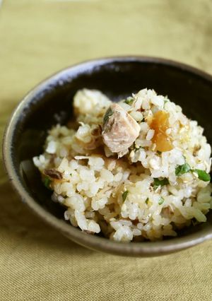 ポリ袋でサバ缶と梅のごはん-レシピのメイン写真