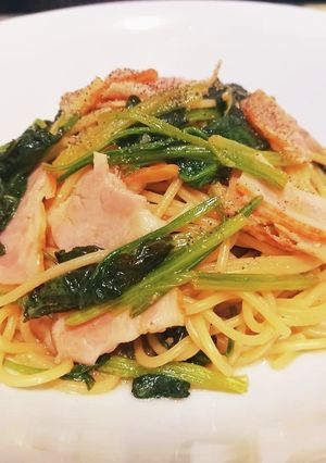 超簡単！ベーコンとほうれん草のパスタ！-レシピのメイン写真