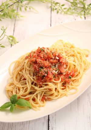 簡単！冷製パスタ☆トマトバジル-レシピのメイン写真