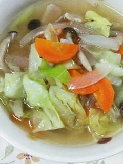 70朝のスープ1 野菜たっぷり簡単スープ-レシピのメイン写真