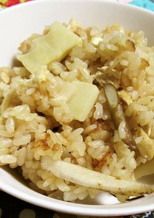 夏ごぼうと真竹の炊き込みご飯-レシピのメイン写真