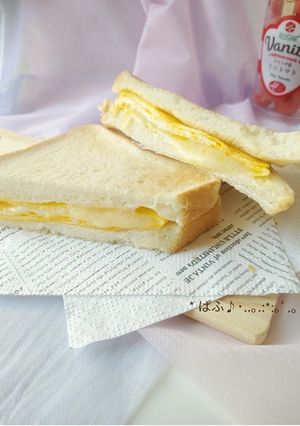 とろ～り♡チーズと玉子のホットサンド-レシピのメイン写真