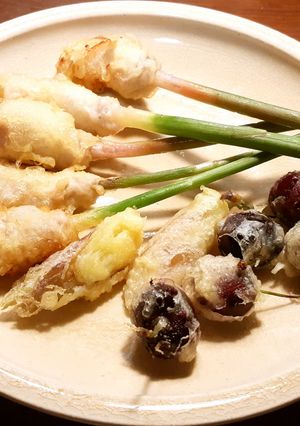 おつまみ天ぷら谷中生姜（葉生姜）の肉巻き-レシピのメイン写真