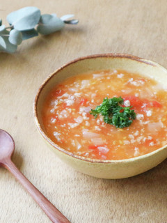 【離乳食中期】チキンライス風あんかけ粥-レシピのメイン写真