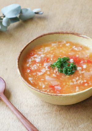 【離乳食中期】チキンライス風あんかけ粥-レシピのメイン写真