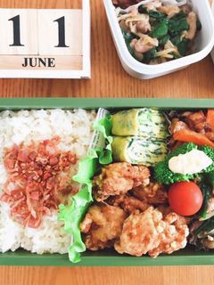 鶏唐揚げ弁当 21/6.11-レシピのメイン写真