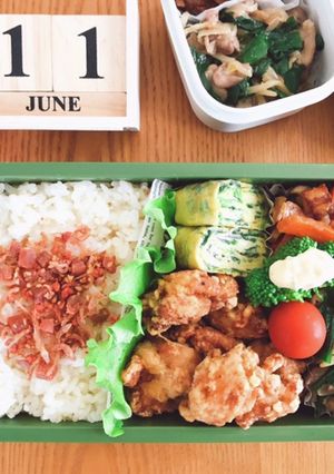 鶏唐揚げ弁当 21/6.11-レシピのメイン写真