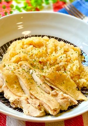 簡単☆炊飯器ガーリックバターチキンライス-レシピのメイン写真