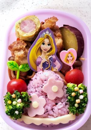 簡単ラプンツェルのドレス弁当【キャラ弁】-レシピのメイン写真