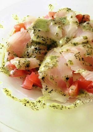 バジルバターのカルパッチョ-レシピのメイン写真