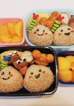 小学生(1年)双子のお弁当1-レシピのメイン写真