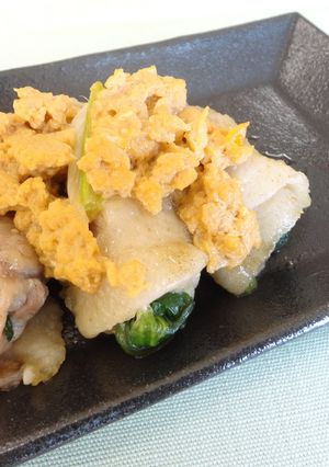 たまごソースとほうれん草の豚バラ肉巻き-レシピのメイン写真