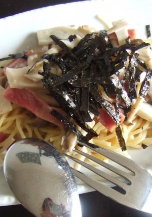 簡単♪　きのこ柚子胡椒クリームパスタ-レシピのメイン写真
