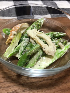 レンジでアスパラとしらすのマヨポン和え-レシピのメイン写真