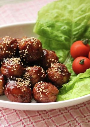 お弁当の定番♪長いも入り肉団子の甘酢あん-レシピのメイン写真