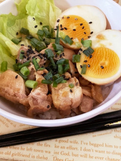 お肉やわらか☆蒸し鶏のスタミナ丼!-レシピのメイン写真