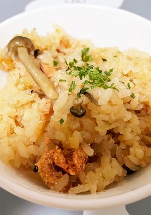鮭と明太としめじバター 炊き込みご飯-レシピのメイン写真