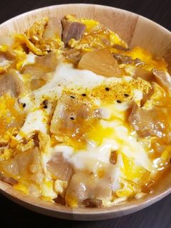 豚バラ大根を丼物に!?豚バラ大根卵とじ丼-レシピのメイン写真