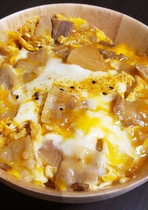 豚バラ大根を丼物に!?豚バラ大根卵とじ丼-レシピのメイン写真