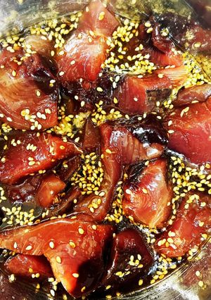 簡単！漬けかつお 鰹 ごま油がイイ感じ-レシピのメイン写真