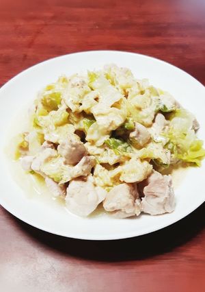 レンジ◎鶏肉とキャベツのごまだれがけ-レシピのメイン写真