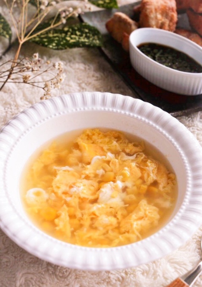 卵ととうもろこしの中華風スープ-レシピのメイン写真