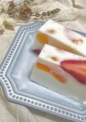 【簡単】フルーツ牛乳寒天-レシピのメイン写真