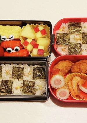 小学生(2年)双子のお弁当1-レシピのメイン写真