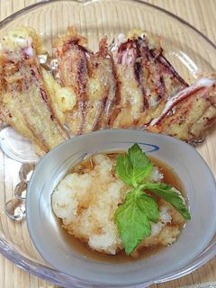 イカゲソの天ぷらめんつゆ大根おろし添え-レシピのメイン写真
