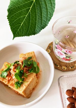 低糖質 調味料いらず厚揚げと焼き鮭ペア-レシピのメイン写真