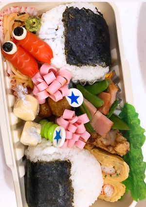 鯉のぼり弁当 キャラ弁-レシピのメイン写真