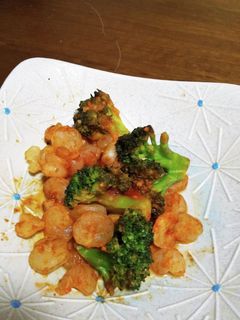 エビとブロッコリーのケチャップ炒め-レシピのメイン写真