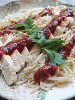 蒸し鶏ともやしで激ウマヤンニョムチキン-レシピのメイン写真