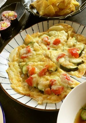 餃子の皮で簡単！ズッキーニピザ-レシピのメイン写真