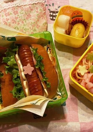 ロールパンサンド弁当-レシピのメイン写真