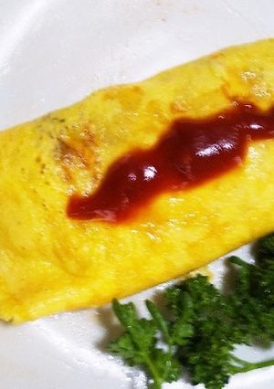 タマネギと鶏肉ミンチのオムレツ-レシピのメイン写真