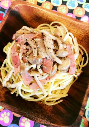 炒め5分●しめじ1袋とベーコンで和風スパ-レシピのメイン写真