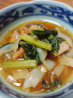 鯖缶(味付け)と新玉ねぎの煮物-レシピのメイン写真