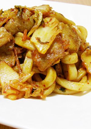豚キムチ焼きうどん-レシピのメイン写真