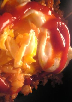 簡単：鶏ひき肉とえのきだけのオムライス-レシピのメイン写真