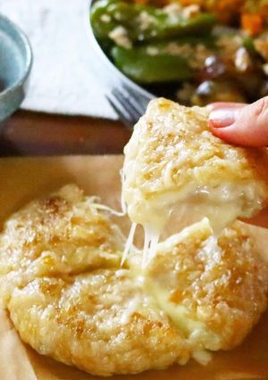 レンジで1分♪簡単オートミールチーズナン-レシピのメイン写真
