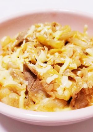 豚こまで簡単！チーズ入りポークチャップ-レシピのメイン写真
