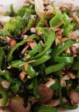 キノコ入り無限ピーマン-レシピのメイン写真