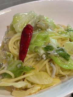 しらすとキャベツのペペロンチーノ-レシピのメイン写真