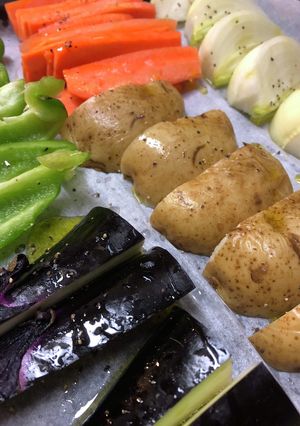 主役が逆さま!夏野菜のグリル-レシピのメイン写真