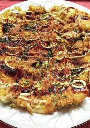 卵と厚揚げとキャベツお好み焼き風(節約)-レシピのメイン写真