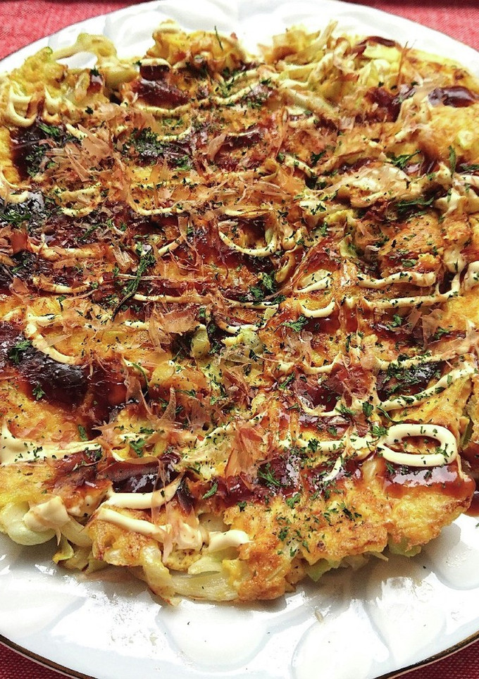 卵と厚揚げとキャベツお好み焼き風（節約）-レシピのメイン写真