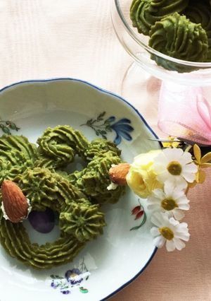 ♡抹茶絞り出しクッキー♡-レシピのメイン写真